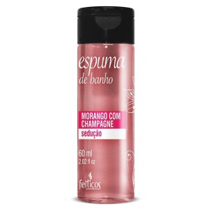 ESPUMA DE BANHO MORANGO C/ CHAMPAGNE 60ml FEITIÇOS AROMÁTICOS