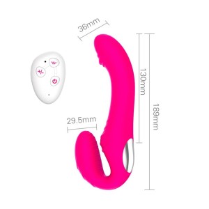 Penetrador Strapless com Plug Vaginal e Controle Remoto